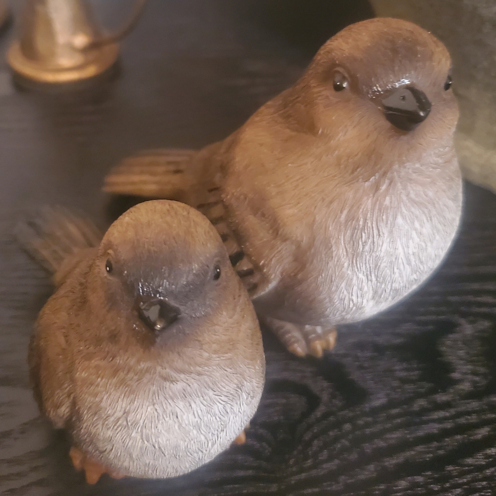 Set Of 2 Decorative Bird Figurines